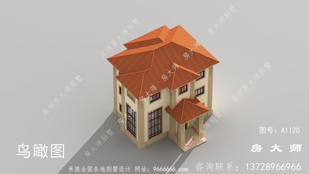 乡村三层别墅设计，高端欧式复式设计