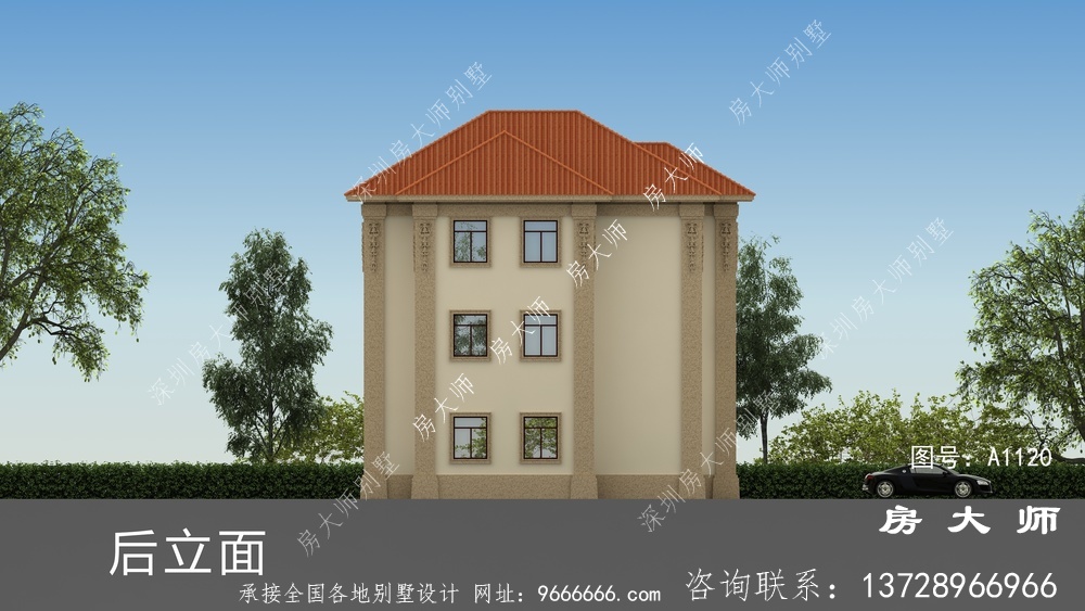 乡村三层别墅设计，高端欧式复式设计