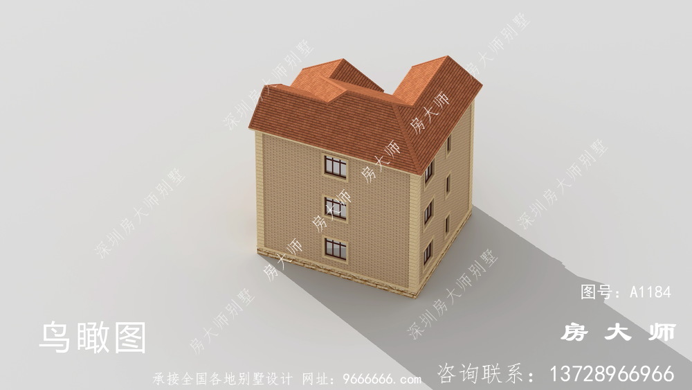 三层住宅建筑的设计。欧式风格