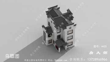 外观经典大气的中式别墅，是大众最喜欢的风格