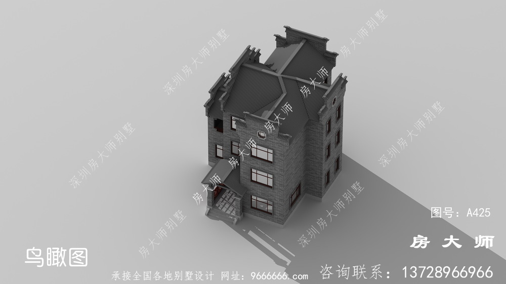 外观经典大气的中式别墅，是大众最喜欢的风格