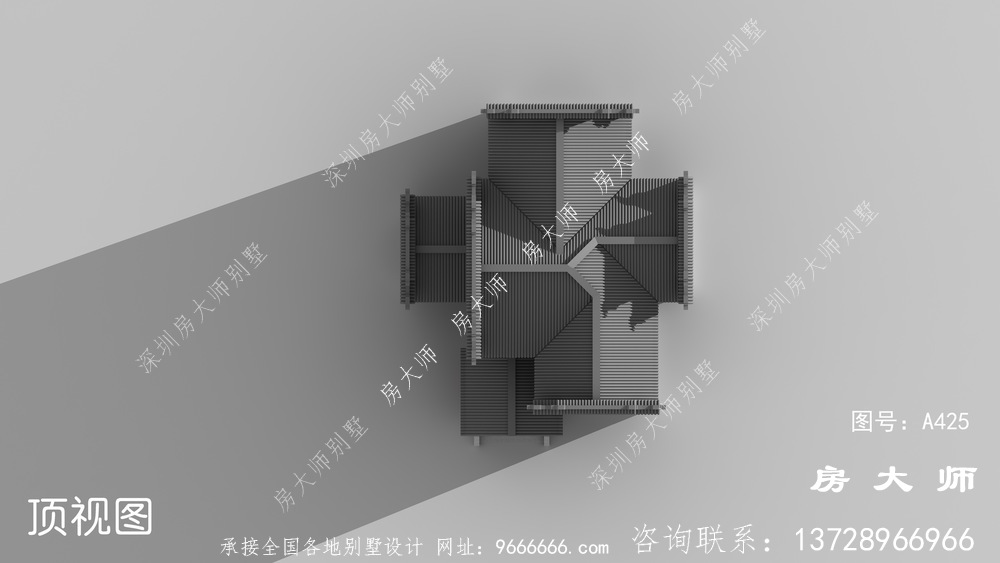 外观经典大气的中式别墅，是大众最喜欢的风格