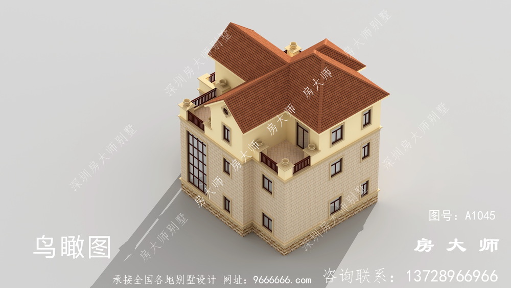经典欧式风格三层别墅效果图大全