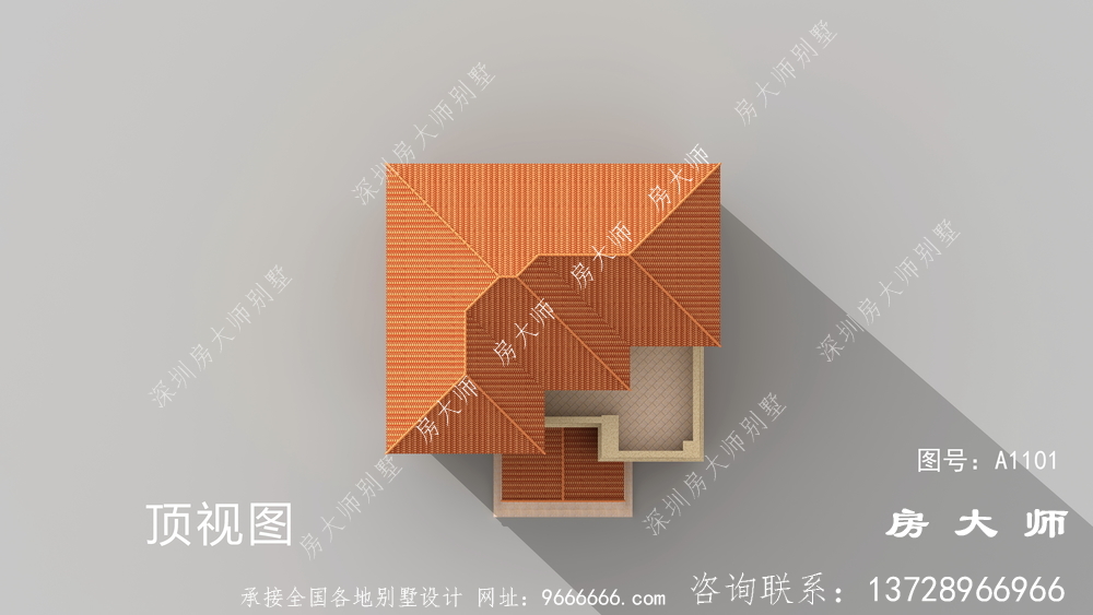 欧式风格四层复式别墅设计图