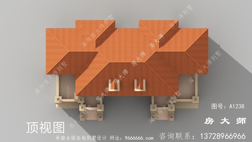 具有大气和实用外观的意大利风格双拼别墅