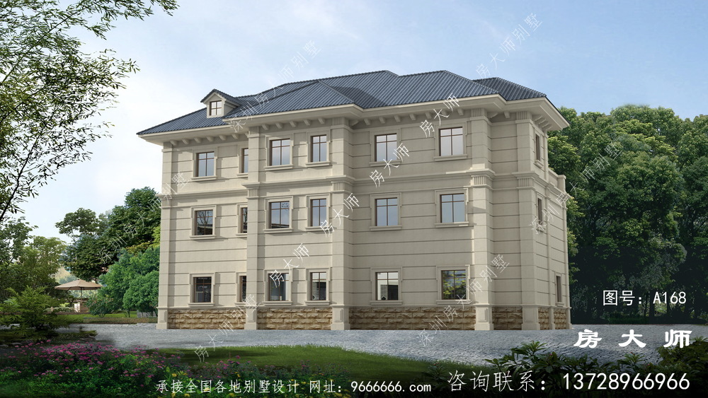 新农村自建法式风格别墅图纸设计大全