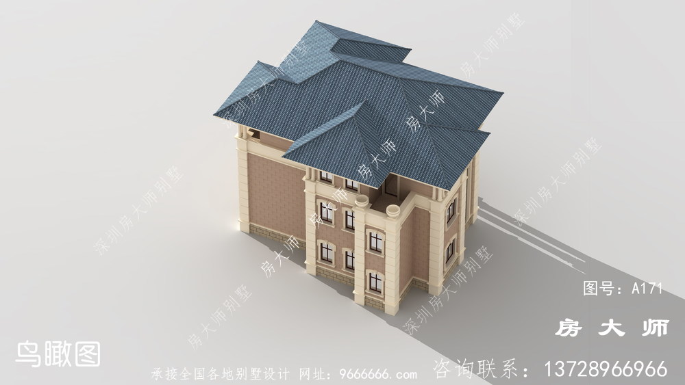 惊艳十里八乡的法式风格别墅效果图