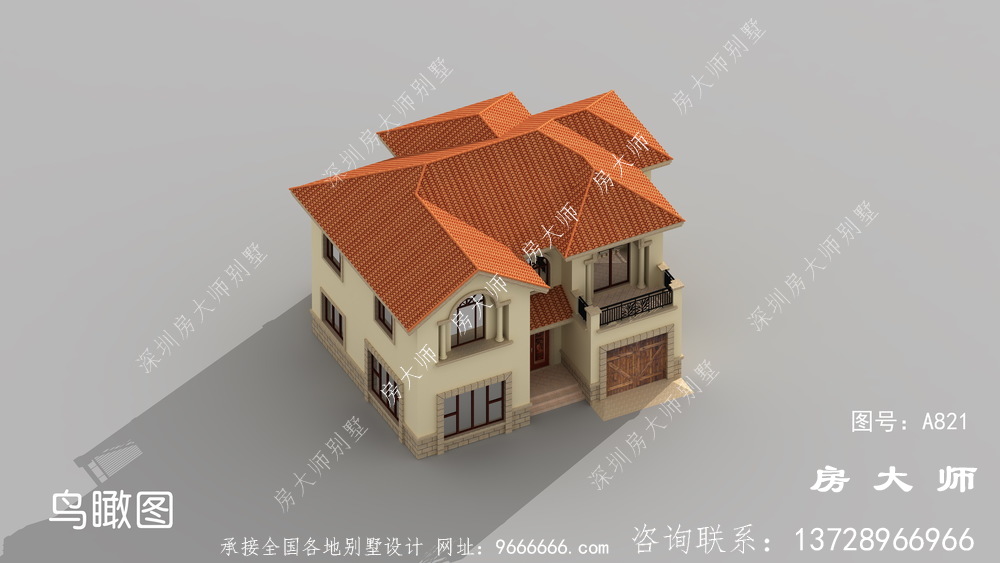 经济实惠、适合居住的欧式风格别墅效果图