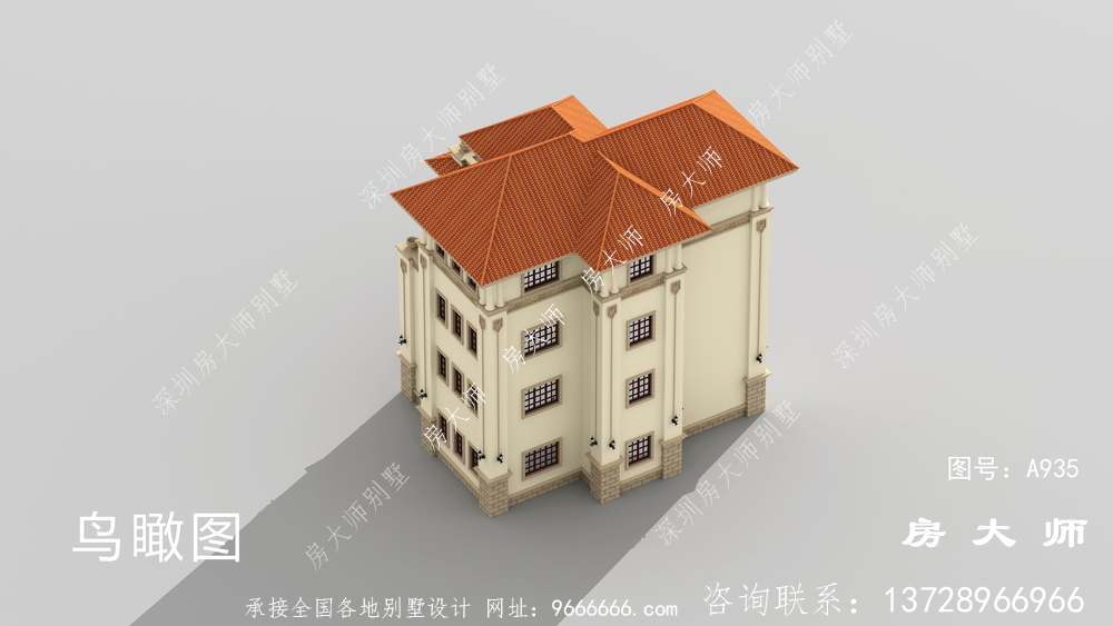 四层意大利风格别墅设计图纸