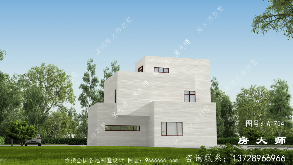 乡村三层别墅设计，高端现代风格