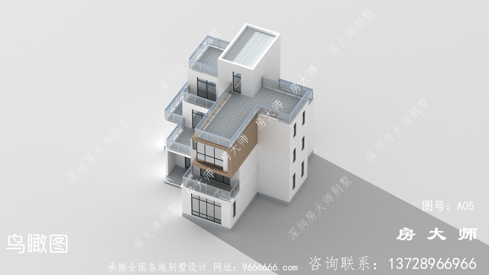 三层房子别墅设计图，占地149平方米