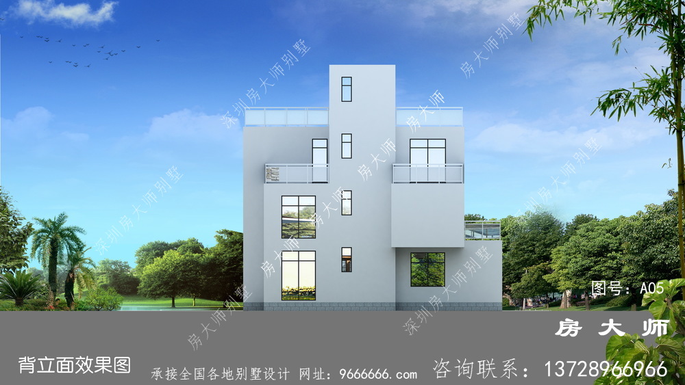 三层房子别墅设计图，占地149平方米