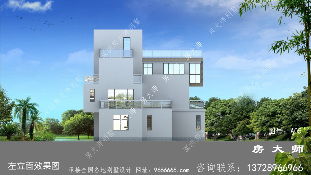 三层房子别墅设计图，占地149平方米