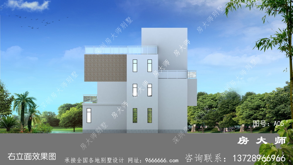 三层房子别墅设计图，占地149平方米