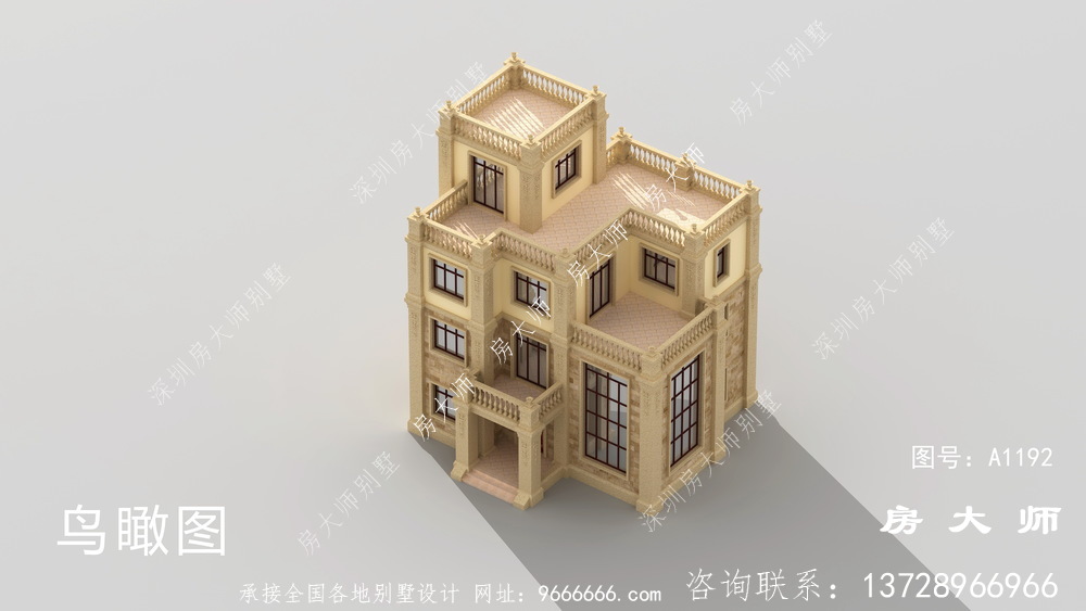 实用又气派欧式风格别墅设计图纸