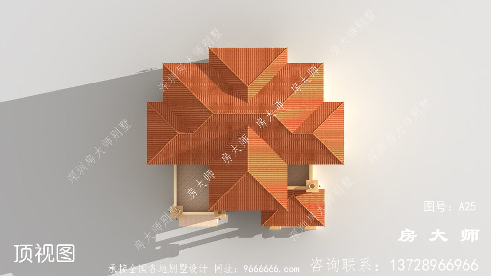 农村三层建筑设计图配车库和露台