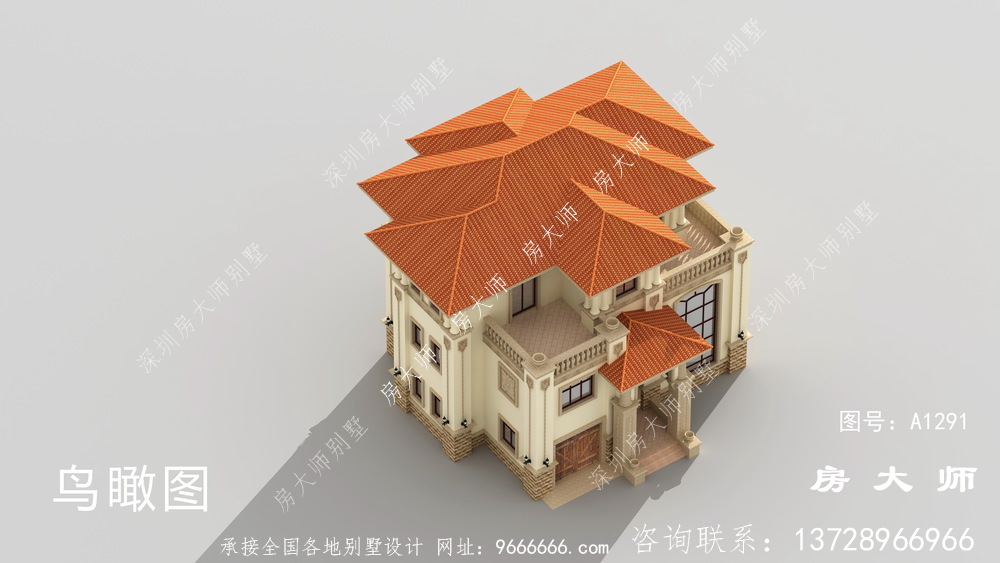 三层意大利风格别墅设计图
