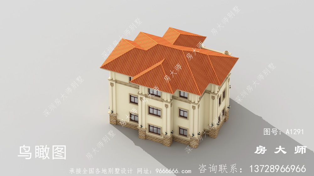 三层意大利风格别墅设计图