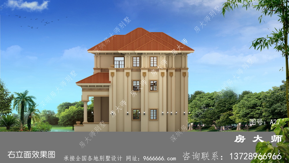 占地178平方三层欧洲别墅设计，外观精致大气