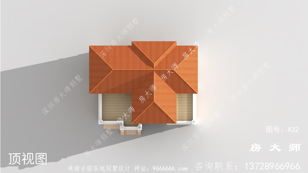 乡村三层别墅美丽的设计图，高端大气