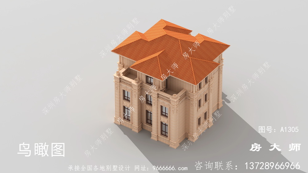 意大利风格农村小别墅外观效果图