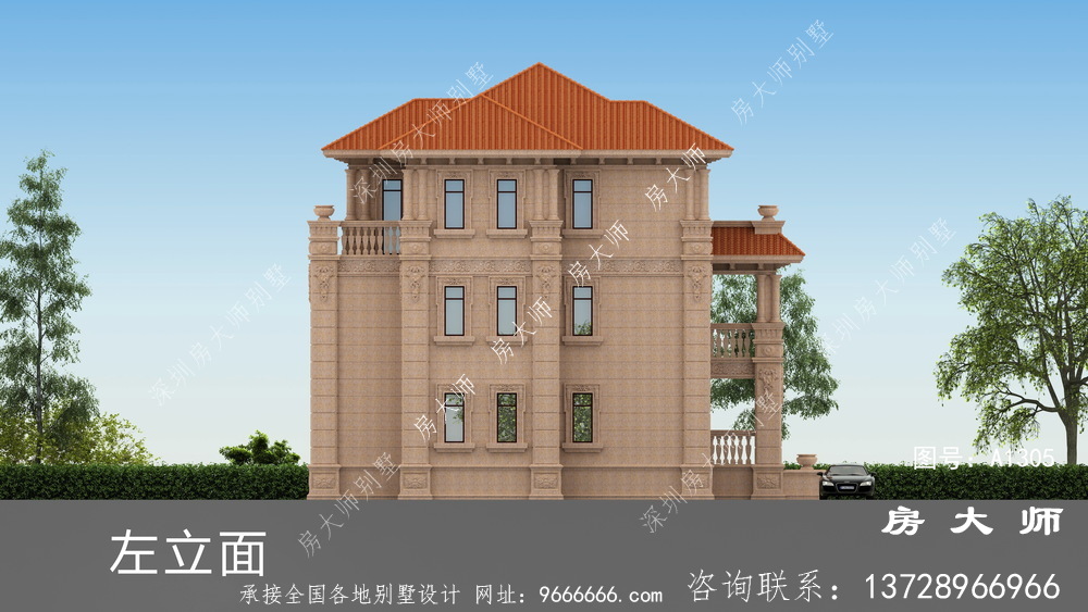 意大利风格农村小别墅外观效果图