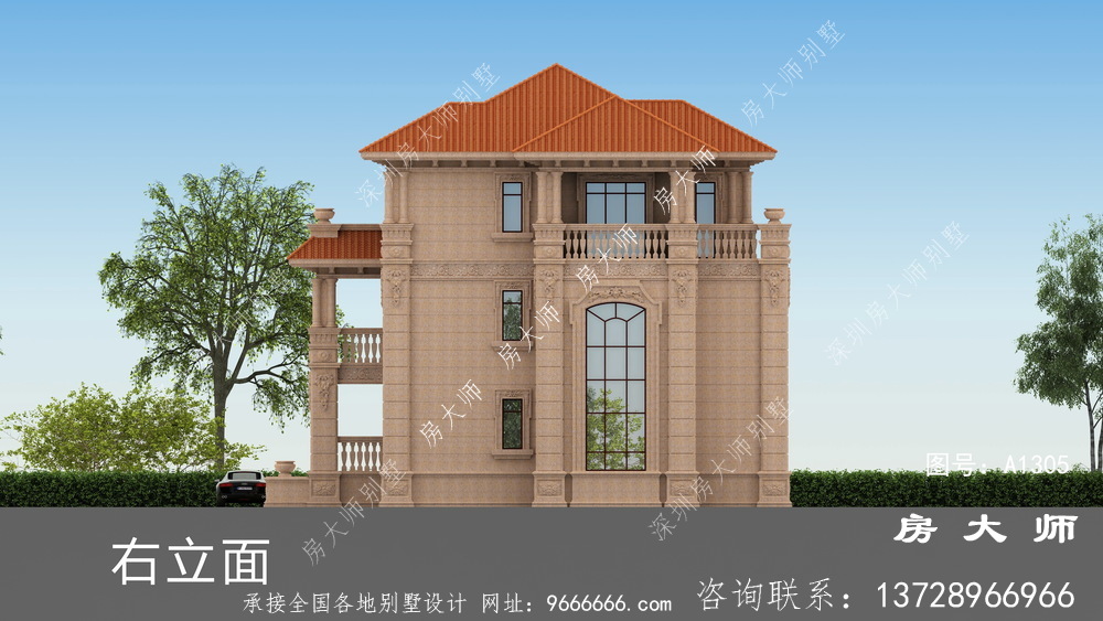 意大利风格农村小别墅外观效果图