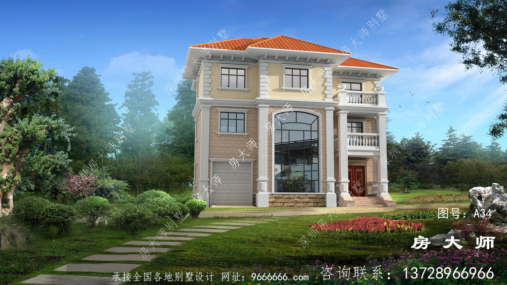 自建房屋设计图，现代欧式相结合