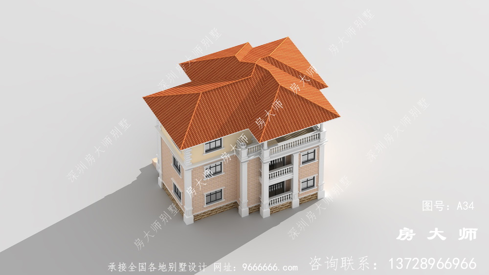 自建房屋设计图，现代欧式相结合