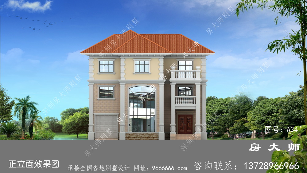 自建房屋设计图，现代欧式相结合
