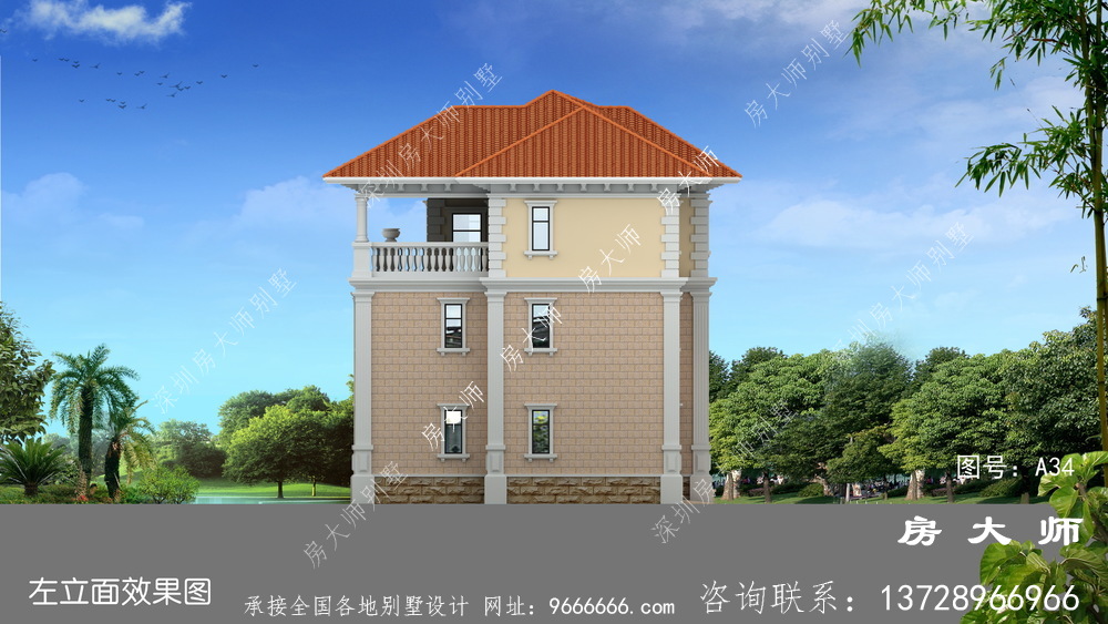 自建房屋设计图，现代欧式相结合