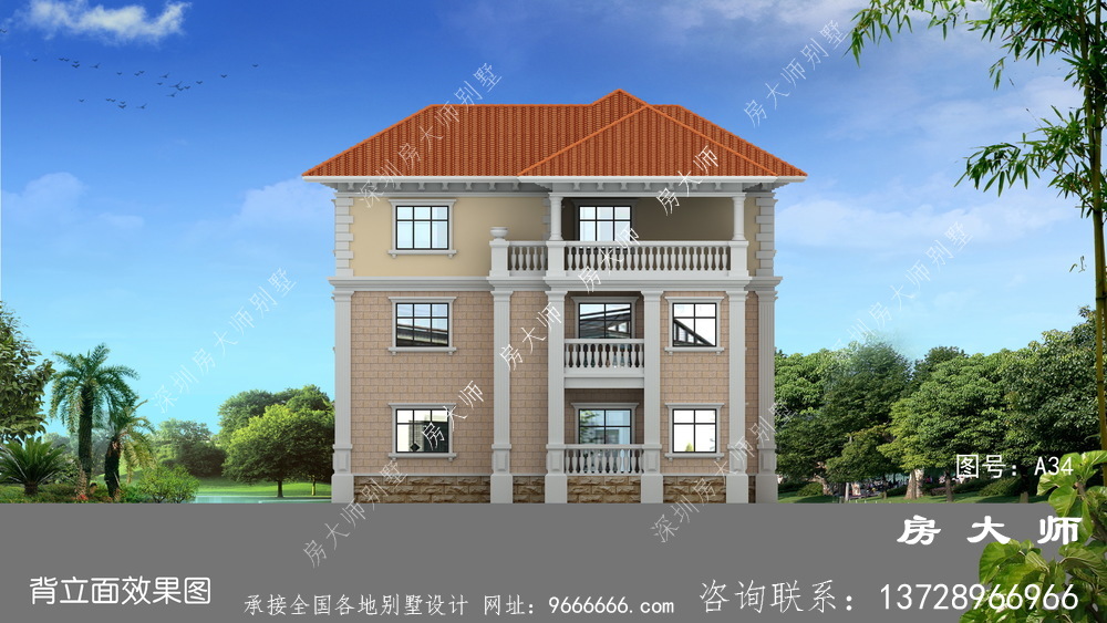 自建房屋设计图，现代欧式相结合