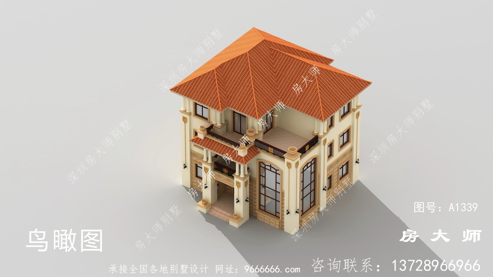 意大利风格复式三层别墅图纸