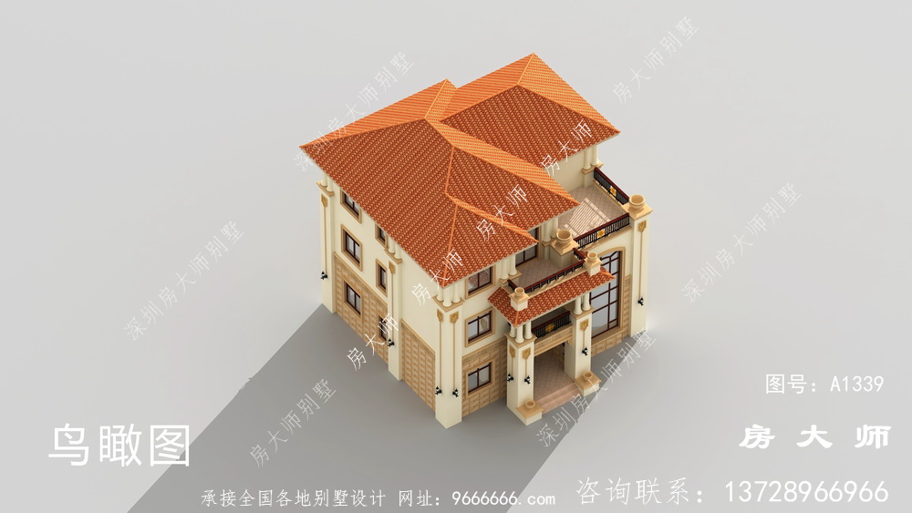 意大利风格复式三层别墅图纸