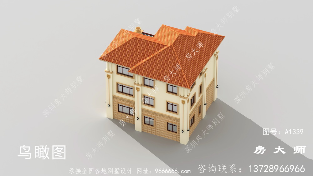 意大利风格复式三层别墅图纸