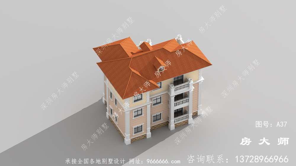 高端大气三层别墅设计图，平面布局合理