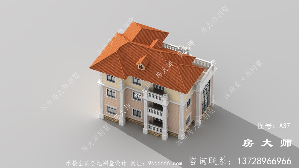 高端大气三层别墅设计图，平面布局合理