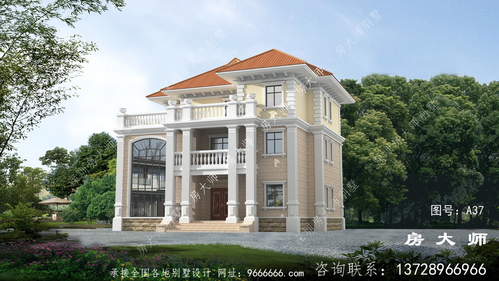 高端大气三层别墅设计图，平面布局合理