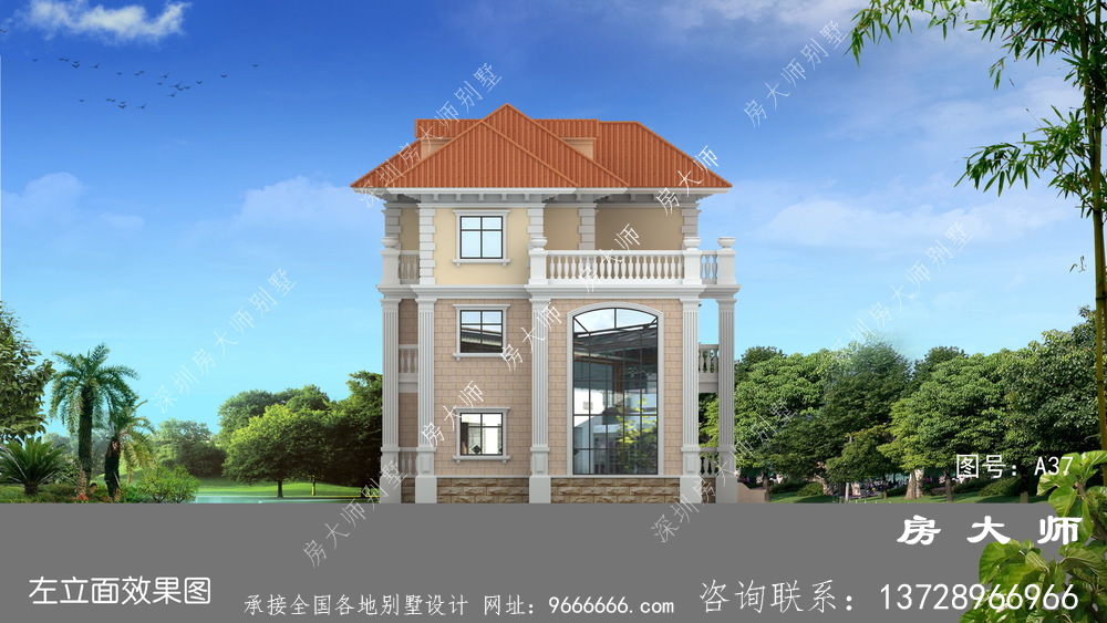 高端大气三层别墅设计图，平面布局合理