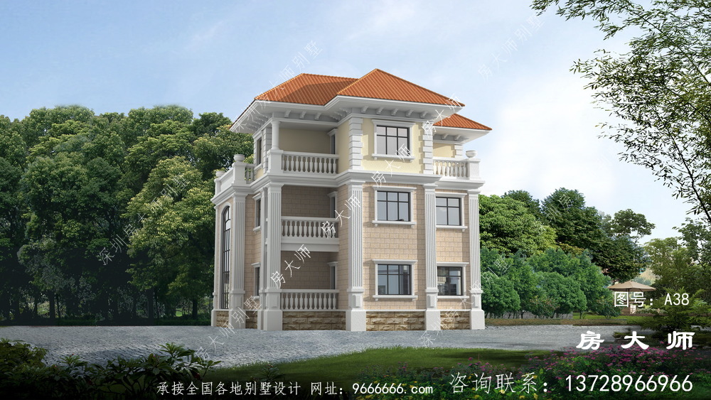欧式三层住宅布局合理，不容错过。