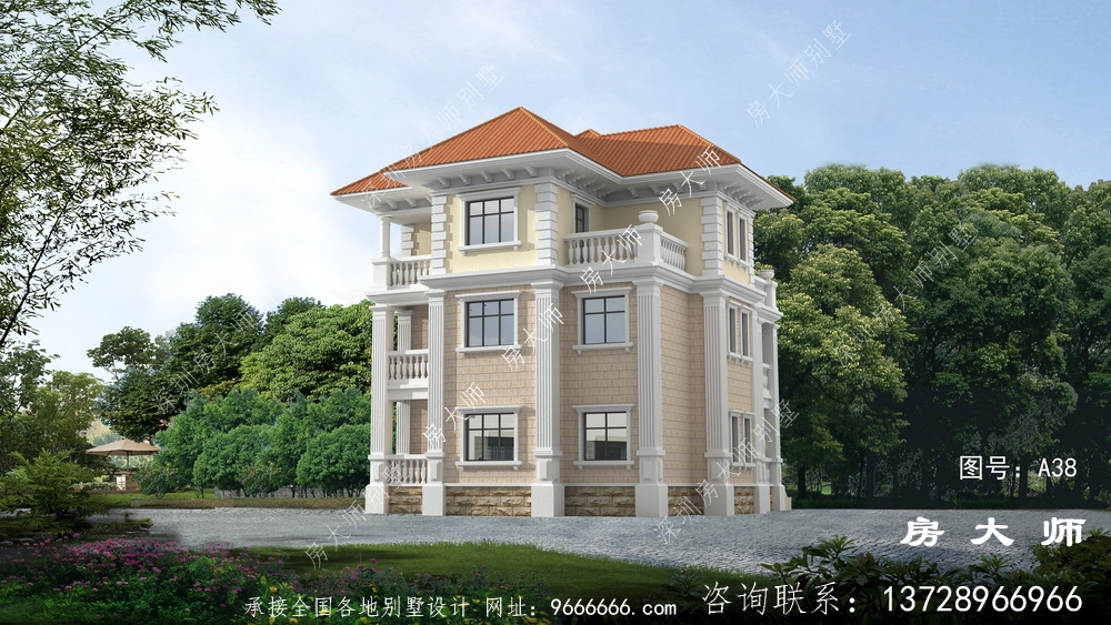 欧式三层住宅布局合理，不容错过。