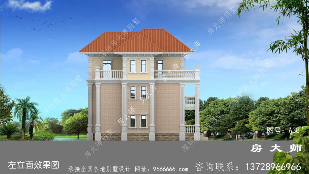 欧式三层住宅布局合理，不容错过。