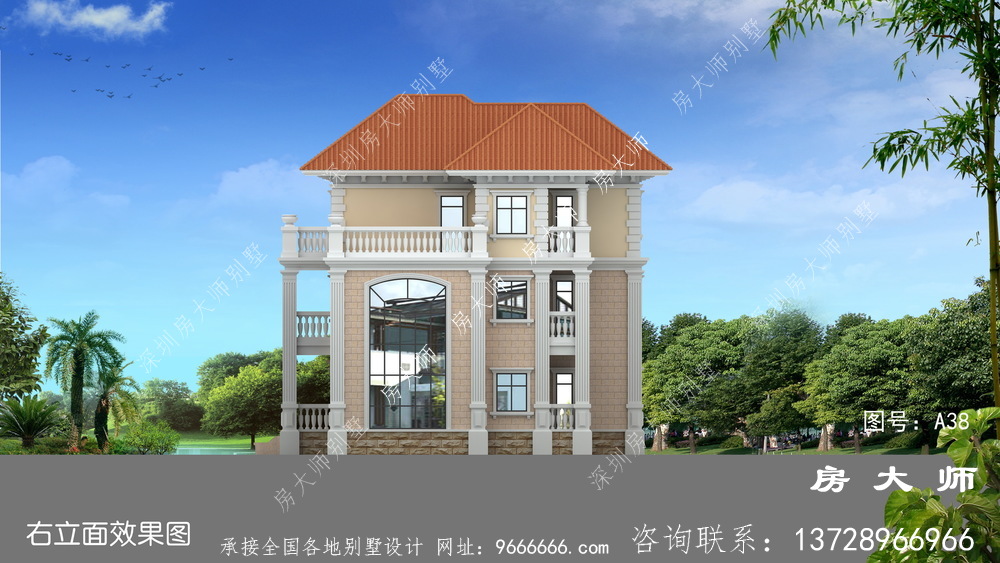 欧式三层住宅布局合理，不容错过。
