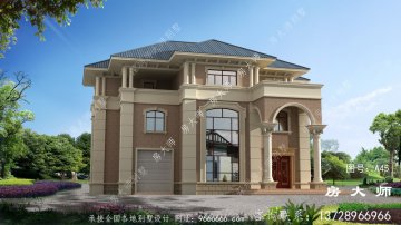 三层复式别墅建筑设计图整体外观