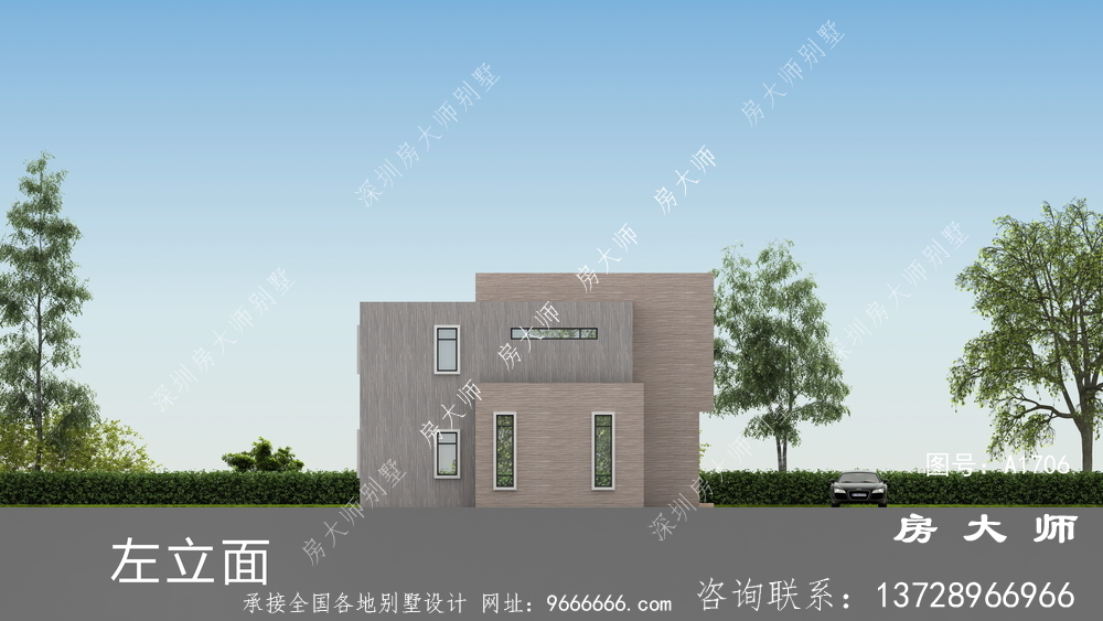 简约现代风格两层别墅设计图