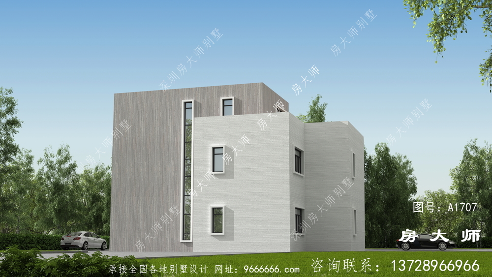 农村现代风格三层别墅设计图纸