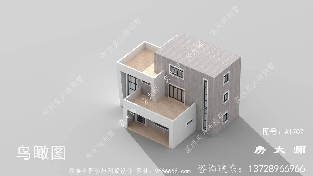 农村现代风格三层别墅设计图纸