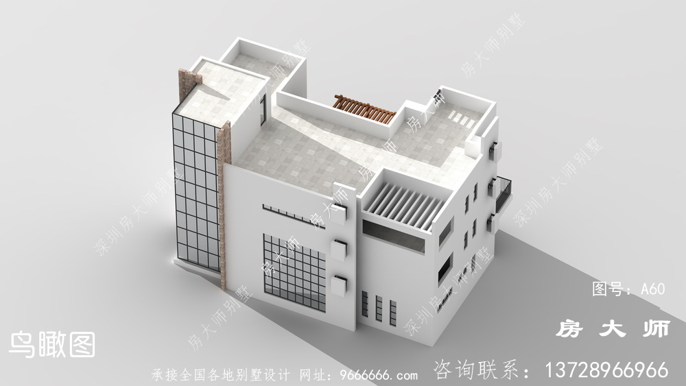 三层别墅设计图，样式简洁空气，气宇不凡。
