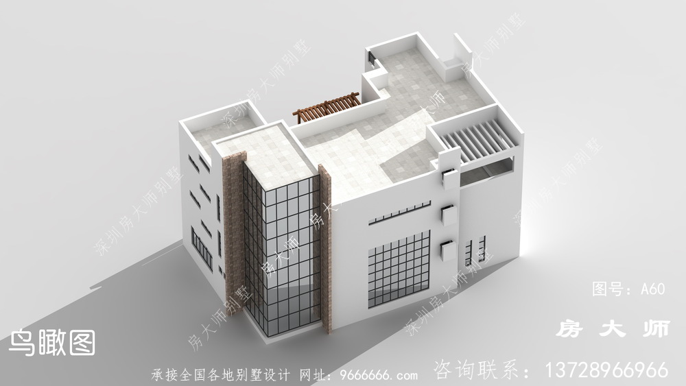 三层别墅设计图，样式简洁空气，气宇不凡。