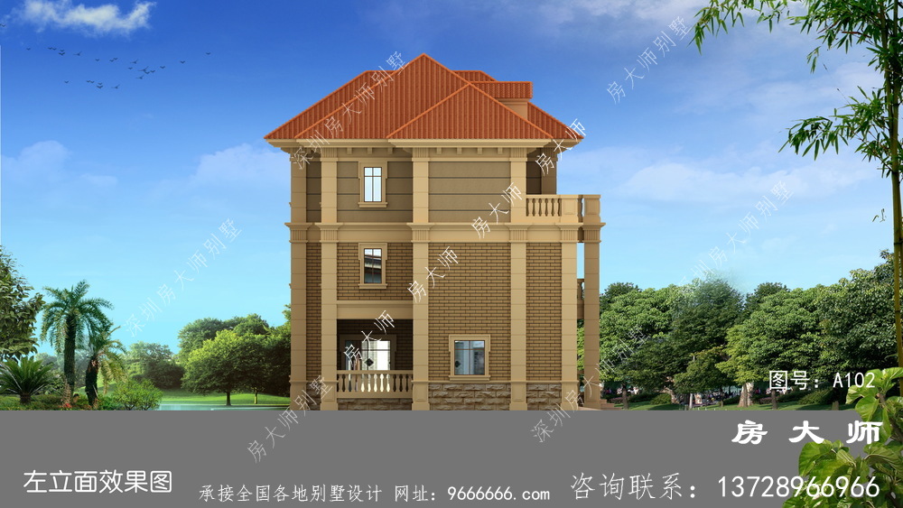 断不了的乡愁，三层豪华别墅效果图